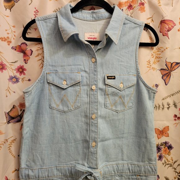 Wrangler Denim Short Overalls - Picture 2 of 8